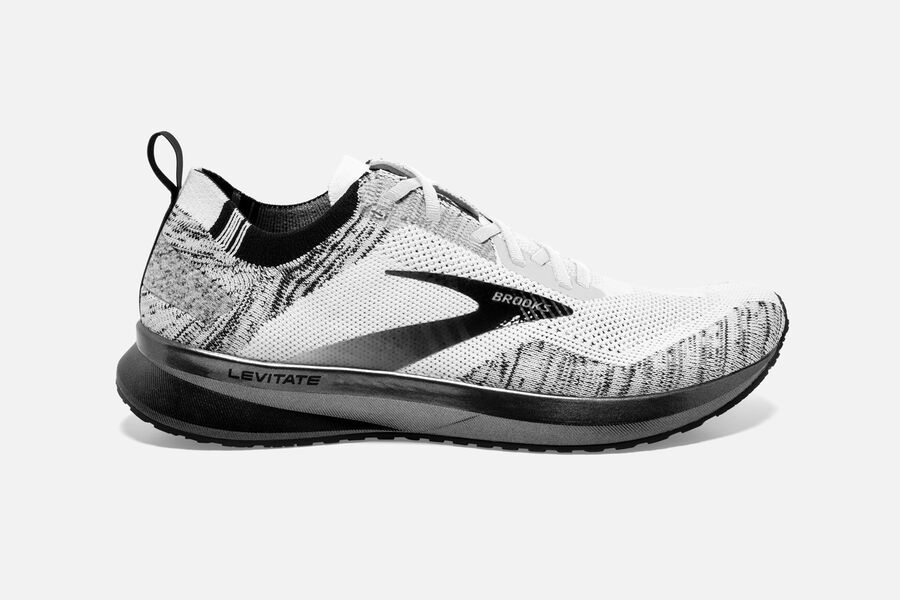 Brooks Women's Levitate 4 Road Running Shoes White/Black ( ZXFBD8430 )